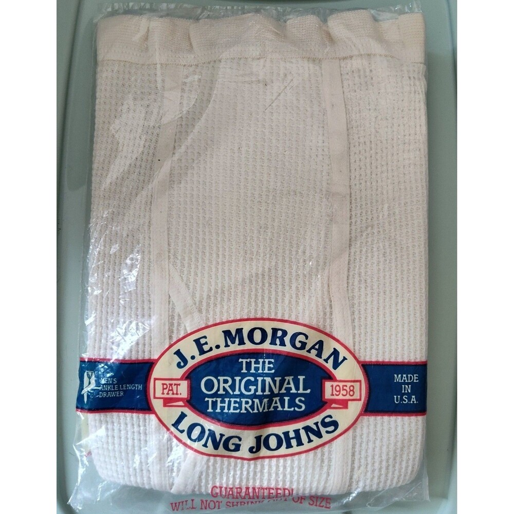 Vintage J.E. Morgan Long Johns Men’s Thermal Underwear XL NOS Pants Drawers 80s